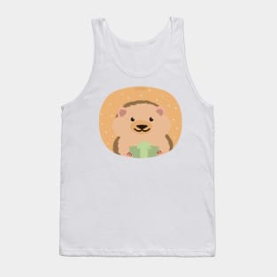 Christmas hedgehog Tank Top